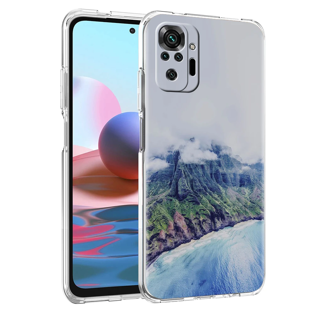 Travel Mountain Sea Transparent Phone Case For Redmi K40 8A 9A 9C 7 8 8T 9T 9 9S 10 Pro Gaming Note 11 11T 10 Plus 4G TPU Shell