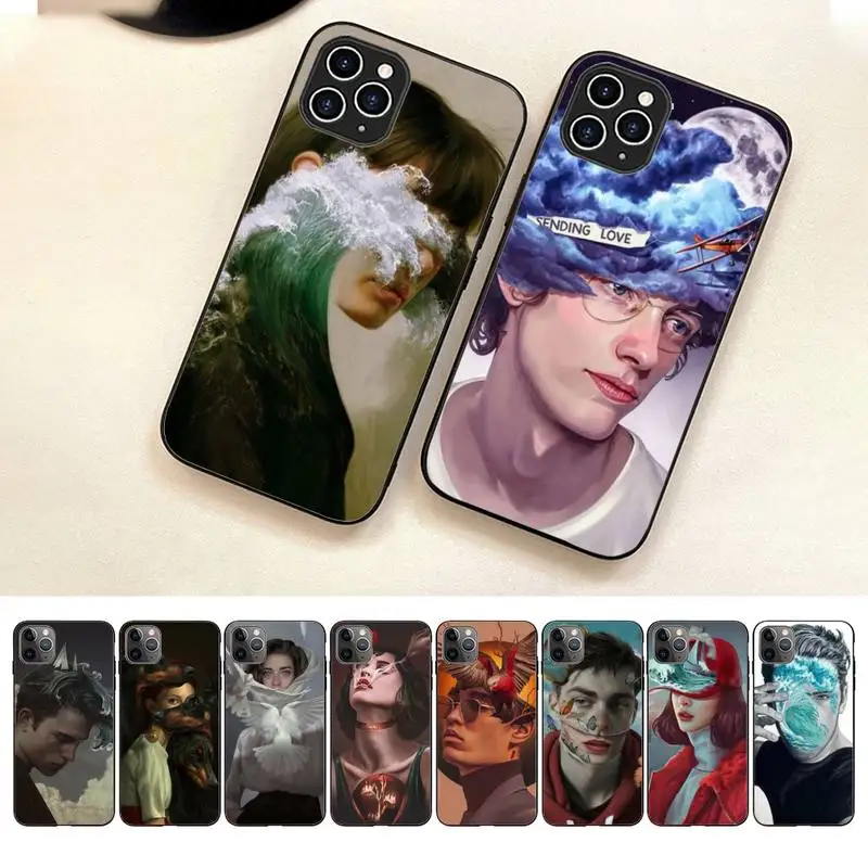 

Wavy Art Boy Girl Phone Case For Iphone 7 8 Plus X Xr Xs 11 12 13 Se2020 Mini Mobile Iphones 14 Pro Max Case