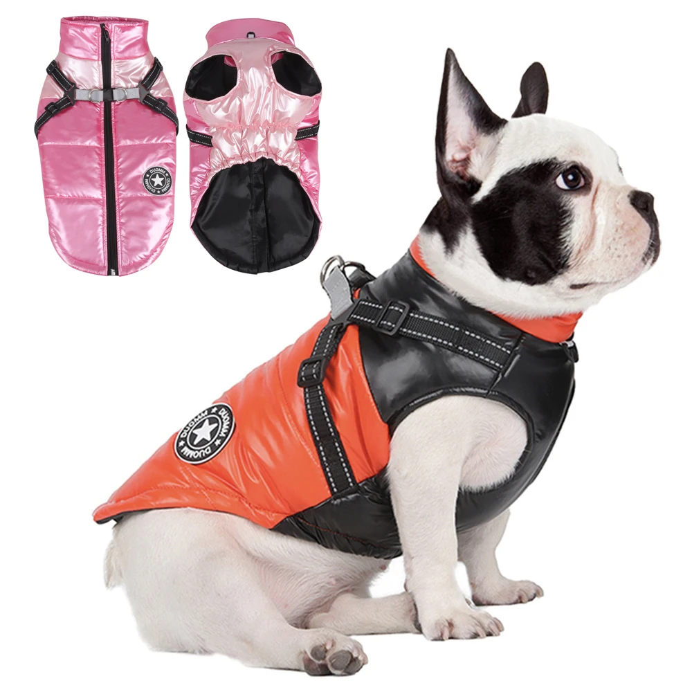 

Winter Dog Clothes for Small Dogs Waterproof Warm Dog Jacket French Bulldog Clothing Chihuahua Costume Yorkie Vest Poodle Coat