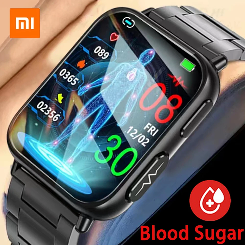

Смарт-часы Xiaomi мужские с функцией измерения уровня сахара в крови, 1,91 дюйма