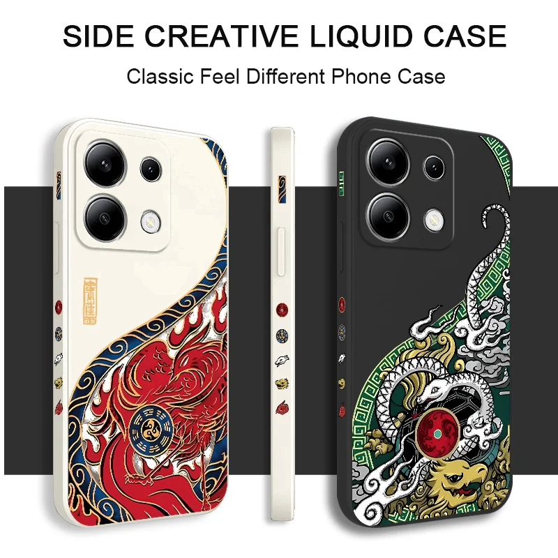 Чехол Phoenix Totem для телефона Xiaomi Redmi Note 13 12 12S 11 11S 10 10S 9 9S Pro Plus 4G