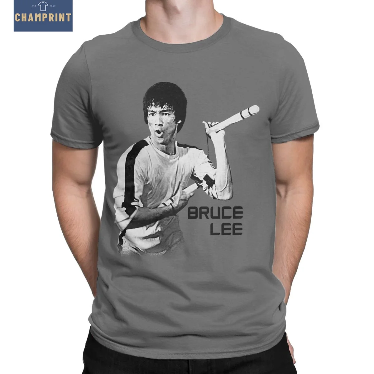 

Мужская винтажная футболка из чистого хлопка, с круглым вырезом