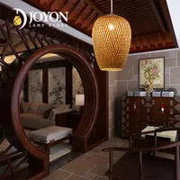 Modern Natural Bamboo Ceiling Lights E27 Minimalism Home Creative Lighting Chinese Zen Tea Room Aisle Decor Cage Lamp Fixtures