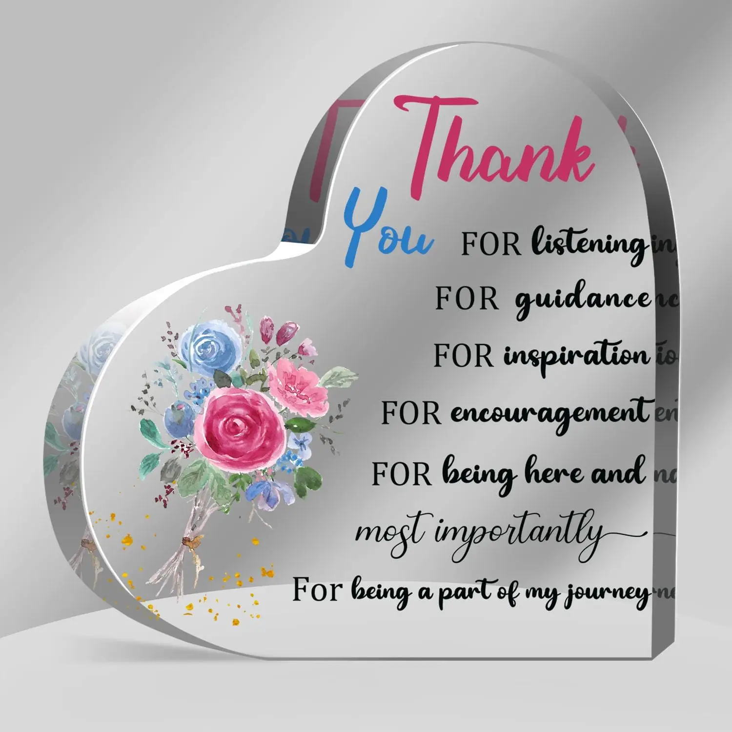 Акриловое сердце Спасибо Подарки-учитель коллеги друг руководитель-идеальный