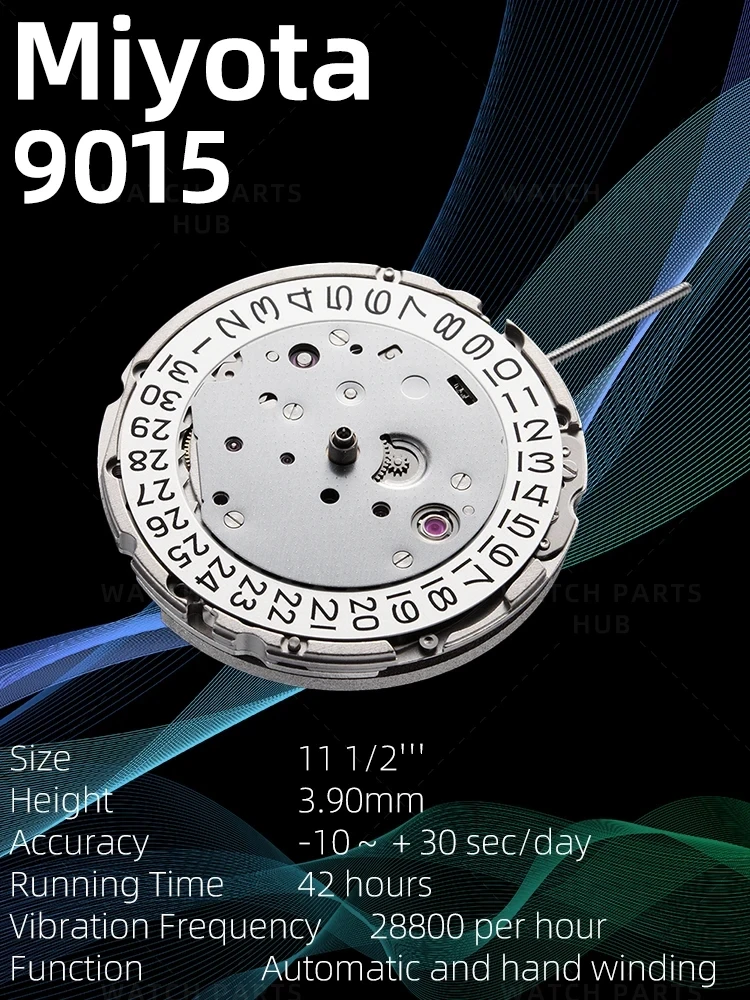 Новинка часы Miyota 9015 механизм с автоматическим механизмом механические детали