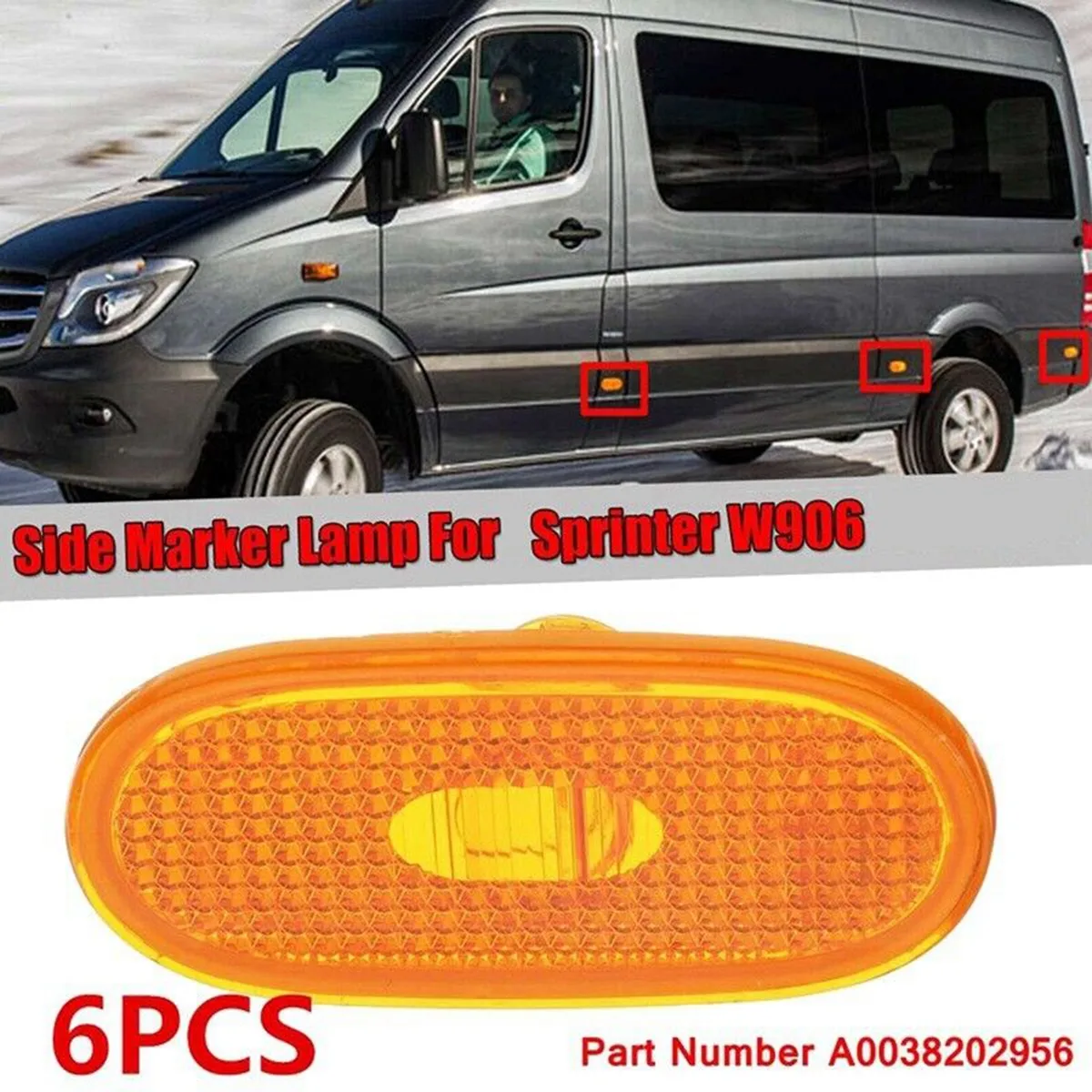 6X боковые габаритные фонари автомобиля для Mercedes-Benz Sprinter W906 2006-2018 A 0038202956