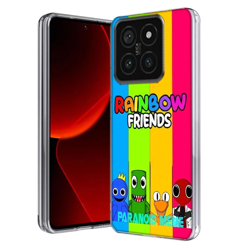 Rainbow Friends Cartoon Toy Game Clear Phone Case For Xiaom Mi 12 12T 11T 10T 9T 13 11 10 9 8 Lite CC9 CC9E Pro 6X 5X A1 A2 A3 C