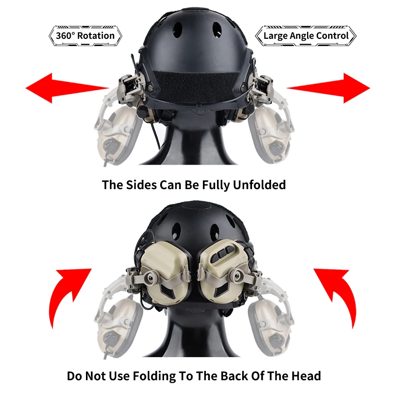 Тактическая нейлоновая подставка для наушников WADSN подходит охотничьей