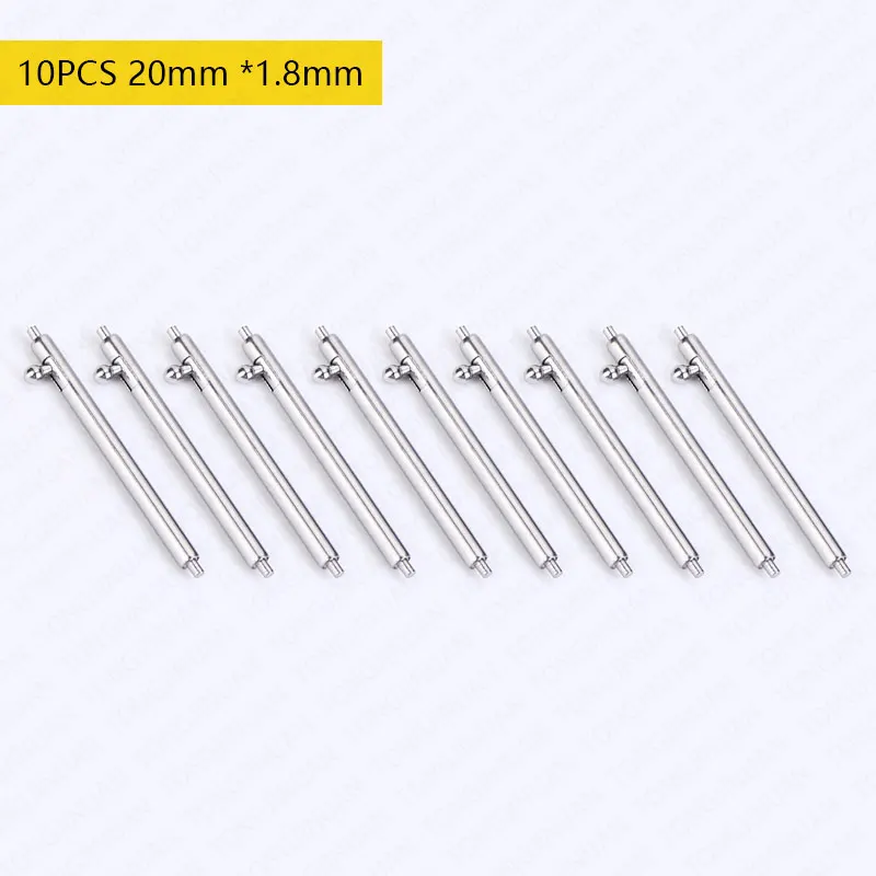 20MM 22MM 10PCS 1.8mm Diameter Watch Pin Pepair Tools & Kits Quick Release Watch Strap spring Bars Pins 24mm 18MM 23MM 16MM 19MM