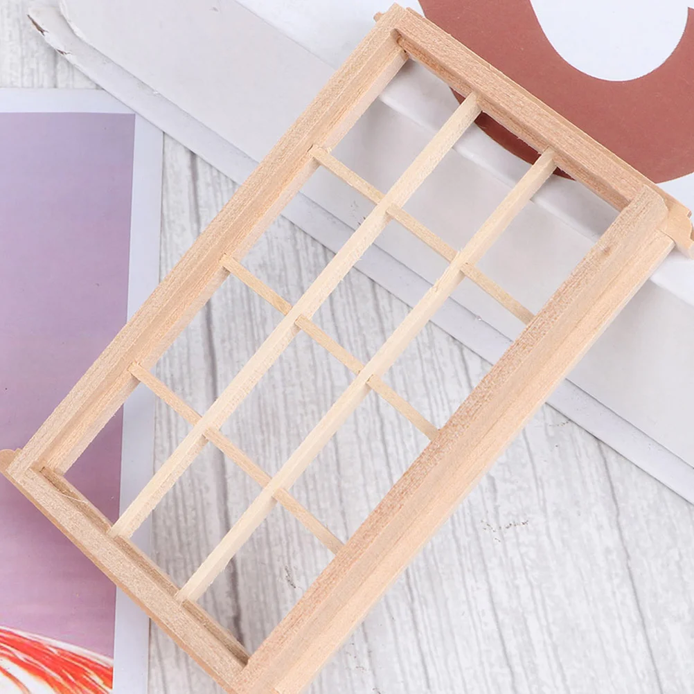 4 шт. модель оконной рамы аксессуары для дома миниатюрная мебель неокрашенная