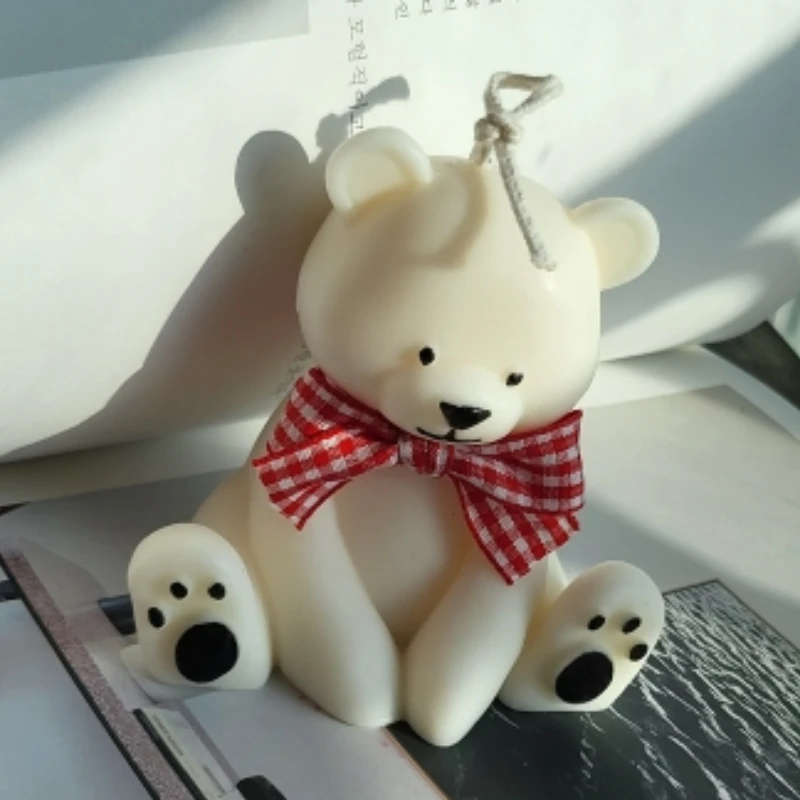 Large Bear Silicone Candle Mold DIY Cute Animal Aromatic Making Handmade Soap Resin Christmas Gifts Craft Home Decor |