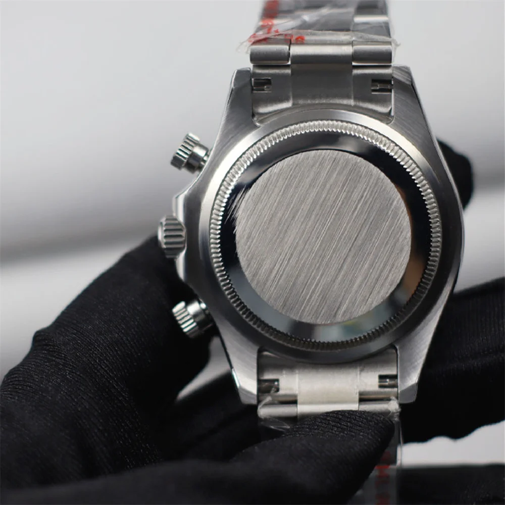 41mm Multi-functional Chronograph Case Diving Waterproof Watch Case 316L Steel Case Strap Accessories for VK63 Movement