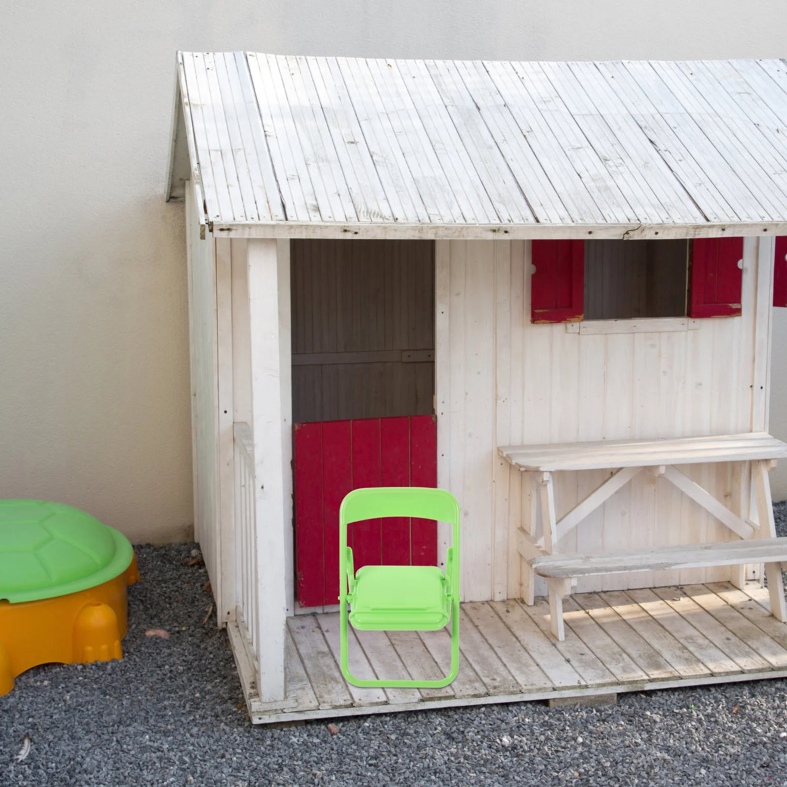 

3 Pcs Foldable High Chair Dollhouse Miniature Folding Decoration Rocking Kids Supply Plastic Child