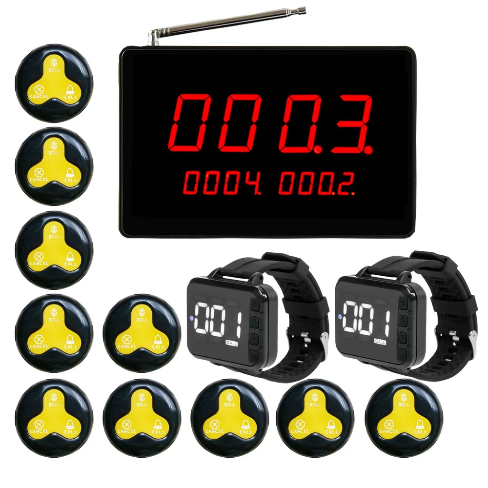 

Good Quality 433mhz Wireless Bar Restaurant With Led Display And Table Bell Call System