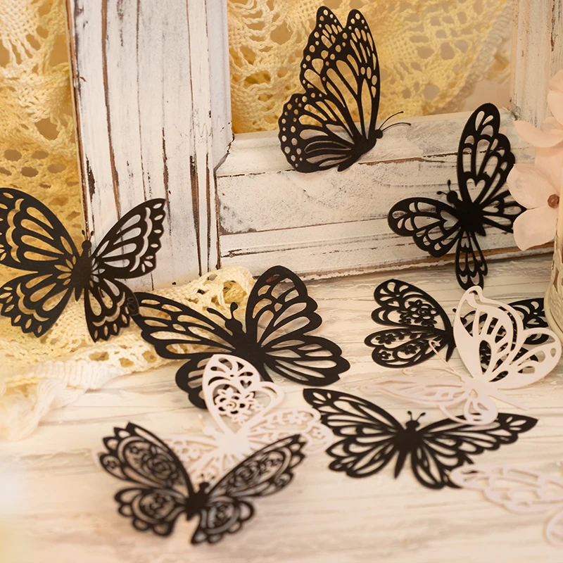 

20Pcs Black and White Outline Material Paper Hand Account Collage Material Scrapbooking DIY Arts Craft Paper Stationery supplies
