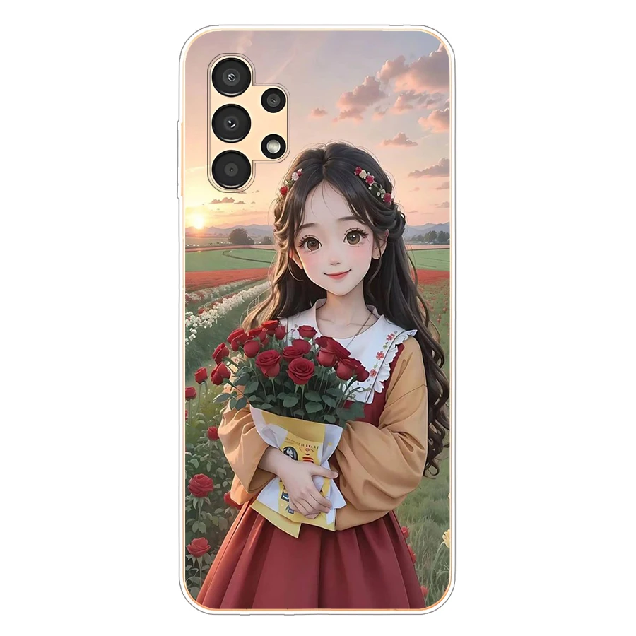 10 чехол для galaxy a13 4G мягкий силиконовый защитный из ТПУ