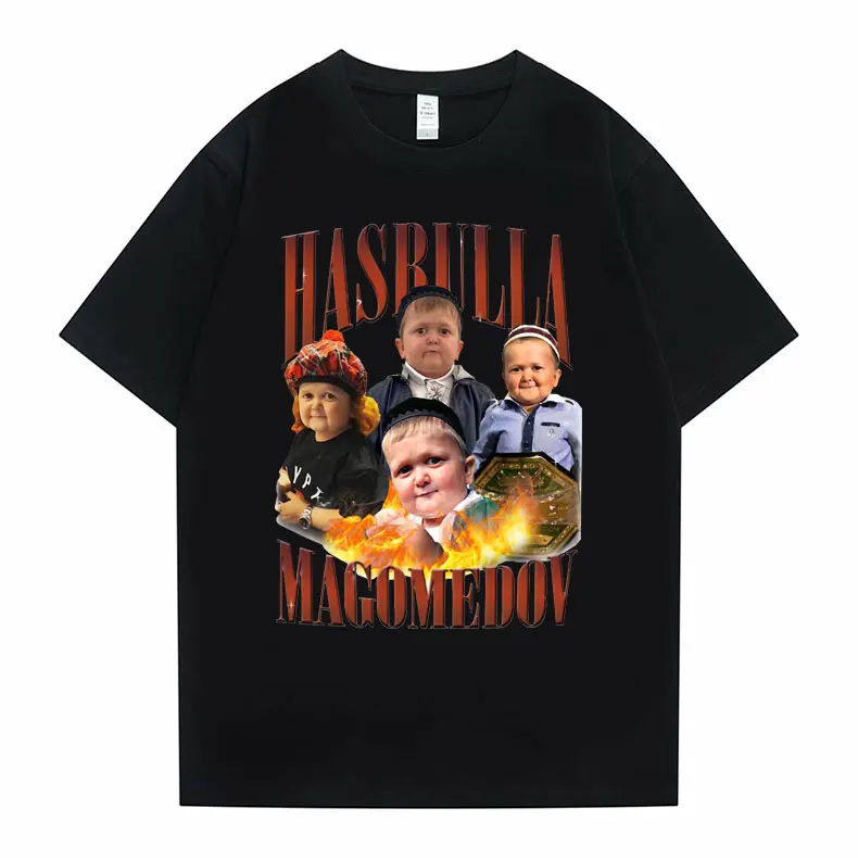 

Russia Mini Khabib Blogge Fighting Meme Tees Hasbulla Magomedov Graphic Tshirt Short Sleeve Men Women Funny Oversized T Shirt