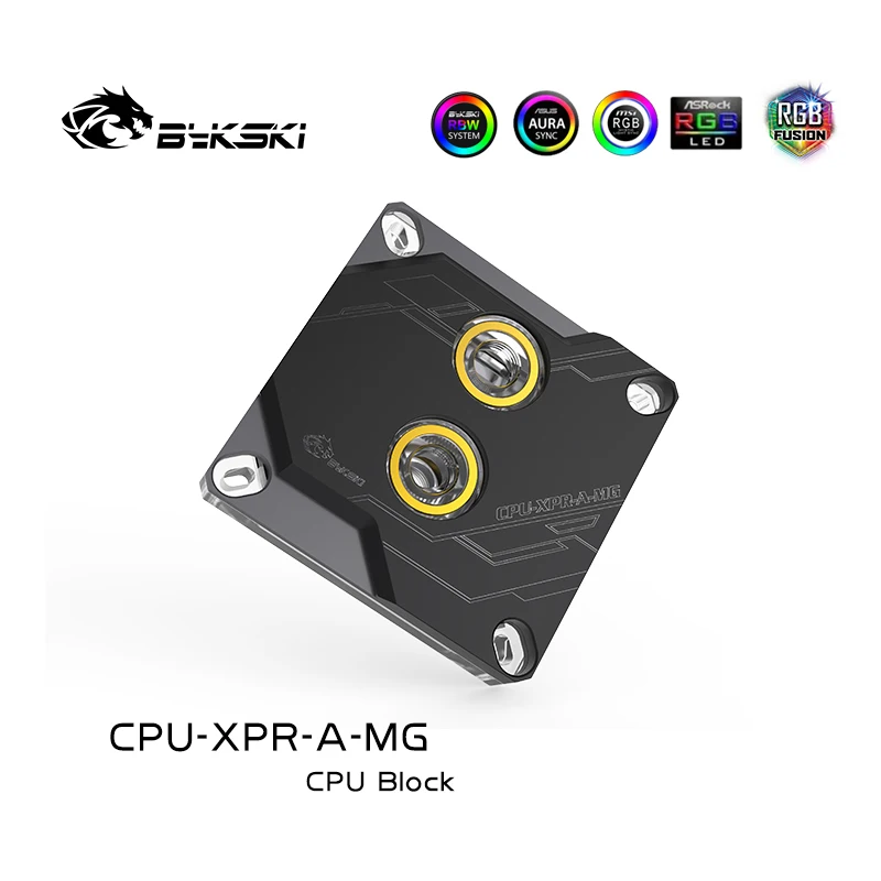 

Bykski Cpu Water Cooling Block CPU-XPR-A-MG for Intel 1700/115x /2011, Black 5V RBW, Computer Water Liquid Cooling Water Cooler