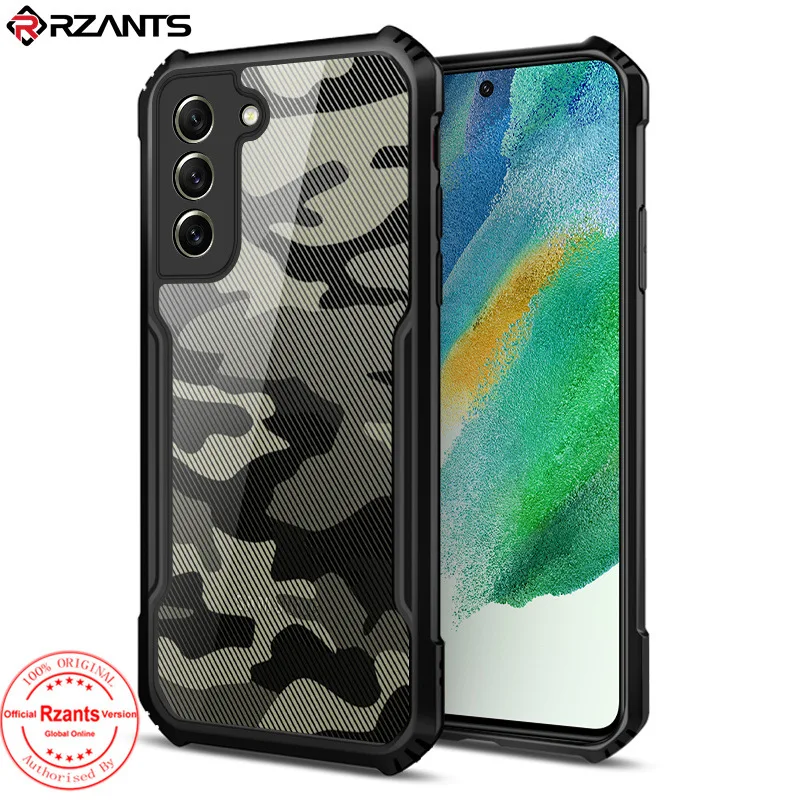 

For Samsung S21 FE Case Airbag Case Camouflage Acrylic PC+TPU Anti-knock Armor Back Cover For Samsung S22 Plus 5G Rzants