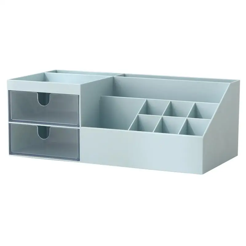 

Desktop Pen Storage Container Makeup Brush Holder Desk Compartment Cosmetic Box