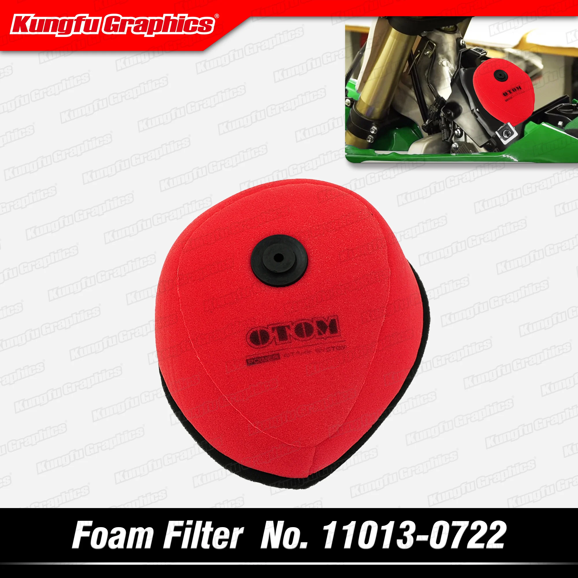 JY гоночный мотокросс эндуро двойной воздушный фильтр из полиэстера для Kawasaki KX250F