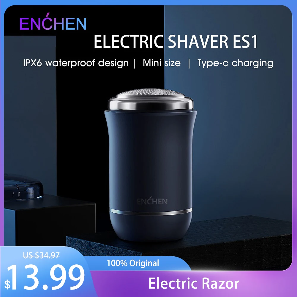 

ENCHEN Electric Razor Mini Beard Trimmer Electric Shaver USB Recharge Clipper Portable Shaver for Travel Detachable Scrape Head