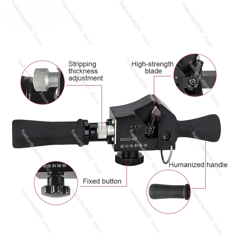 Вращающийся режущий кабельный Съемник 12-40 мм высоковольтный инструмент для