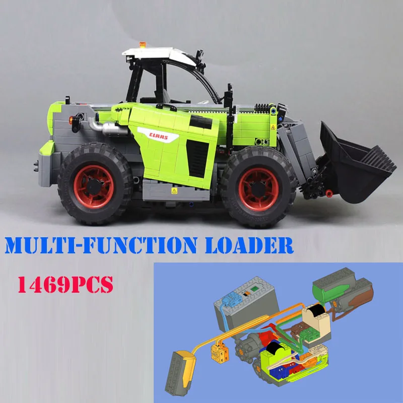 

2021 новый многофункциональный погрузчик, высокая технология, искусственная техника, дистанционное управление, 1469 шт. строительных блоков, и...