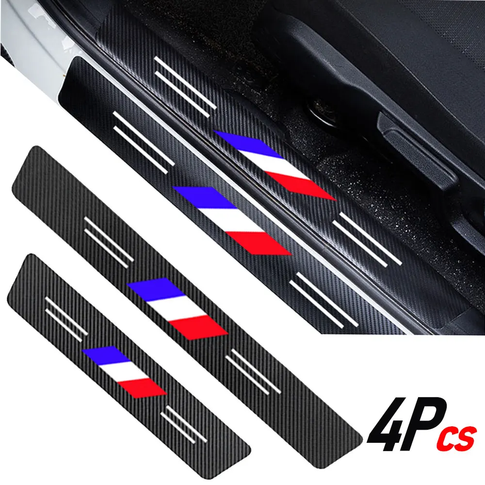 

4PCS Car Sticker For Honda Civic Accord Cr-v Pilot Fit HR-V XR-V City Jazz Door Decoration Protective Threshold Trunk Protection