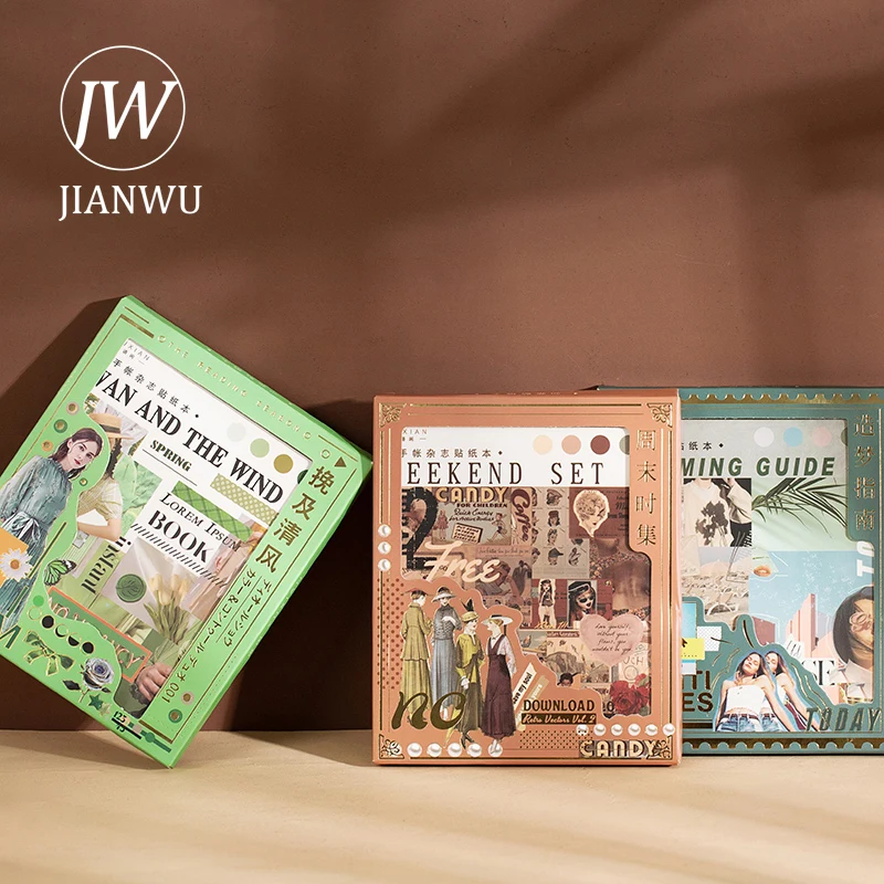 JIANWU 50 шт. милые наклейки для записей в дневнике с креативным рисунком DIY