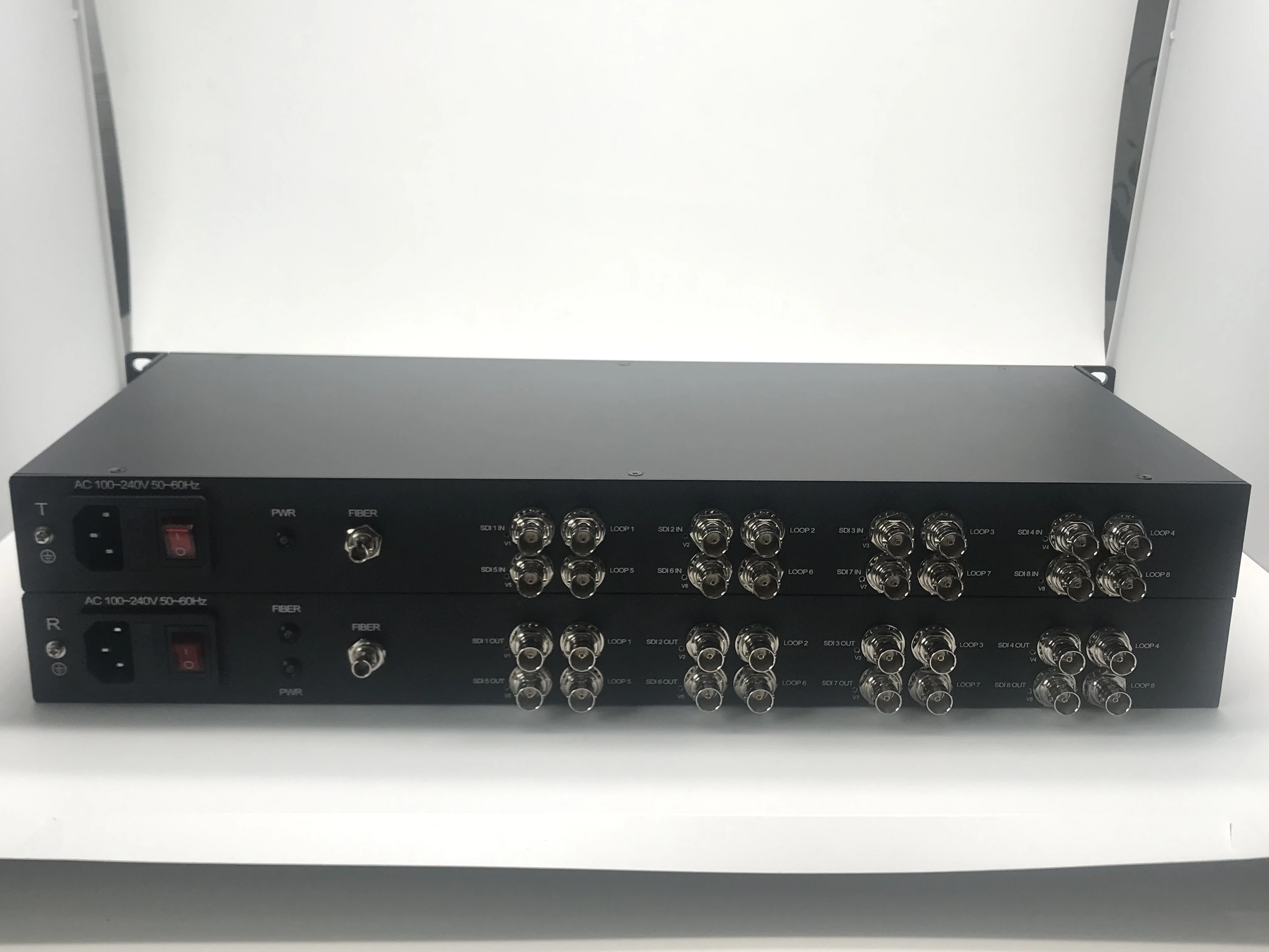 Заводской оптоволоконный преобразователь 12G-sdi Sdi Video BNC 1 2 4 8 16-канальный в
