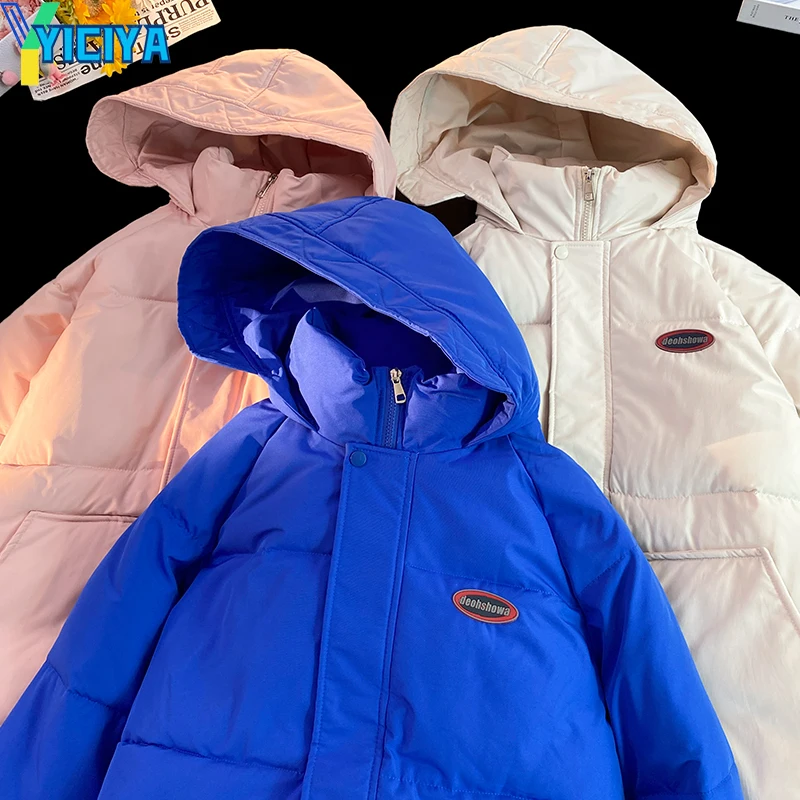 YICIYA Winter Jacket Women 2023 Oversize Thick Cotton Padded Coat Female Fashion Hooded Loose Bubble Coats Women's Puffer Parkas