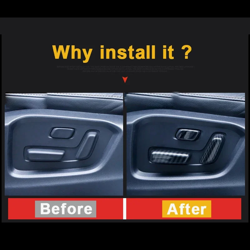 Car Seat Adjustment Switch Knob Button Control Covers Trims For MAZDA CX-5 CX5 CX 5 2017-2019 2021 2022 2023 2024 Accessories