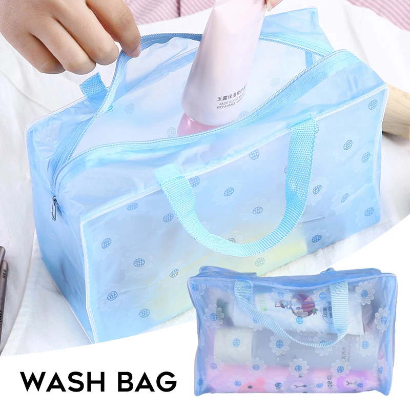 

Transparent PVC Wash Bag Portable Multipurpose Cosmetic Bag Large Capacity Waterproof Storage Bag for Women Hot Sale