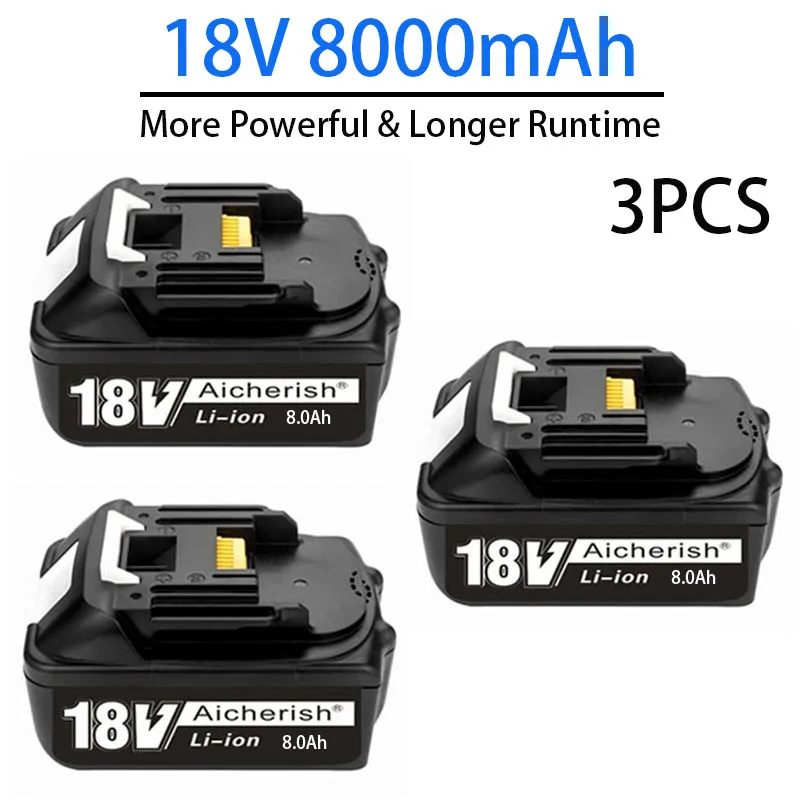 

BL1860 Rechargeable Makita Battery Lithium Ion 18V Battery 18000Mah For BL1840 BL1850 BL1830 BL1860B Lxt400+Charger