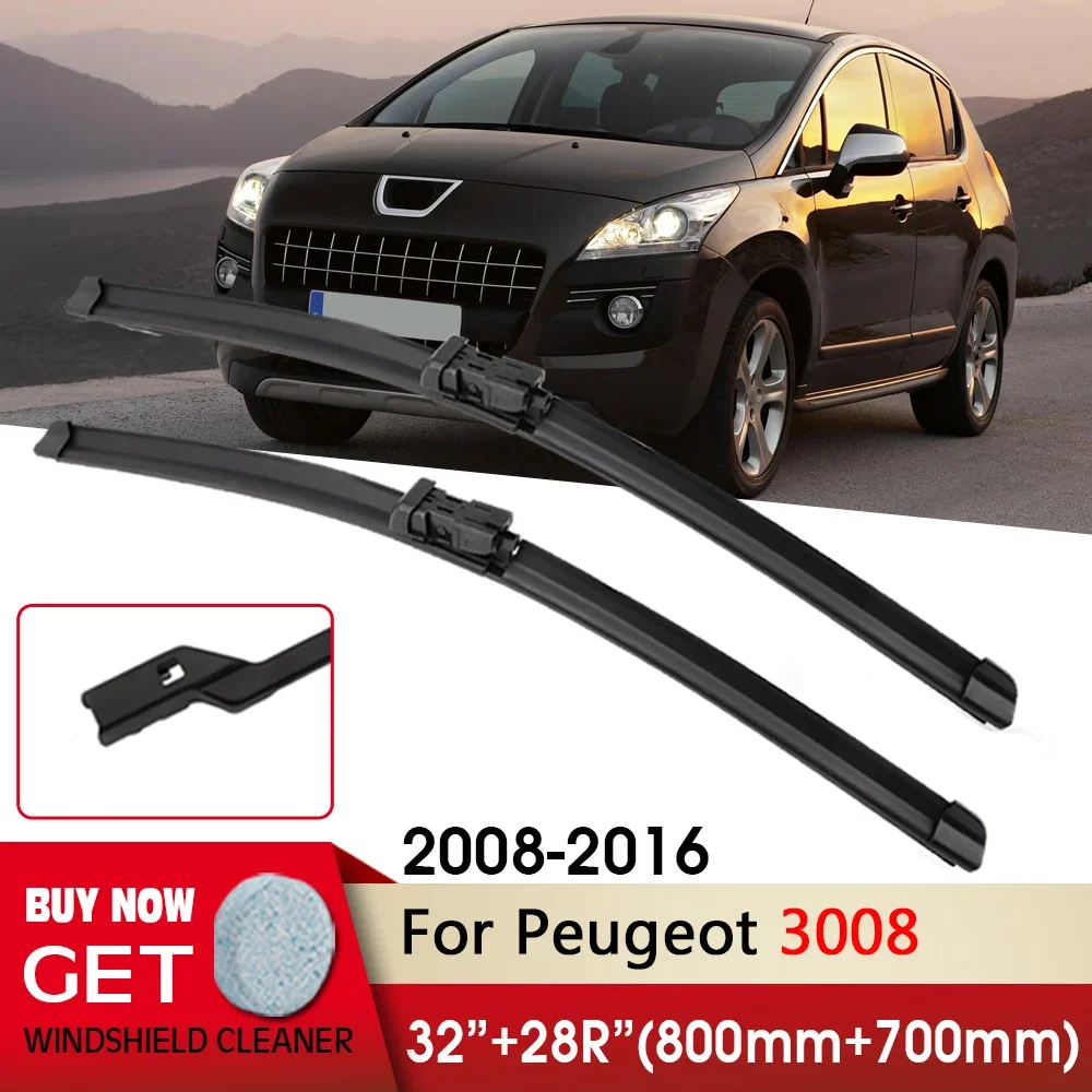 

Для Peugeot 3008 2008-2016: Автомобильные аксессуары, дворники с кнопочным управлением, передние щетки стеклоочистителя (для праворульных и леворульных авто) 32"+28R"