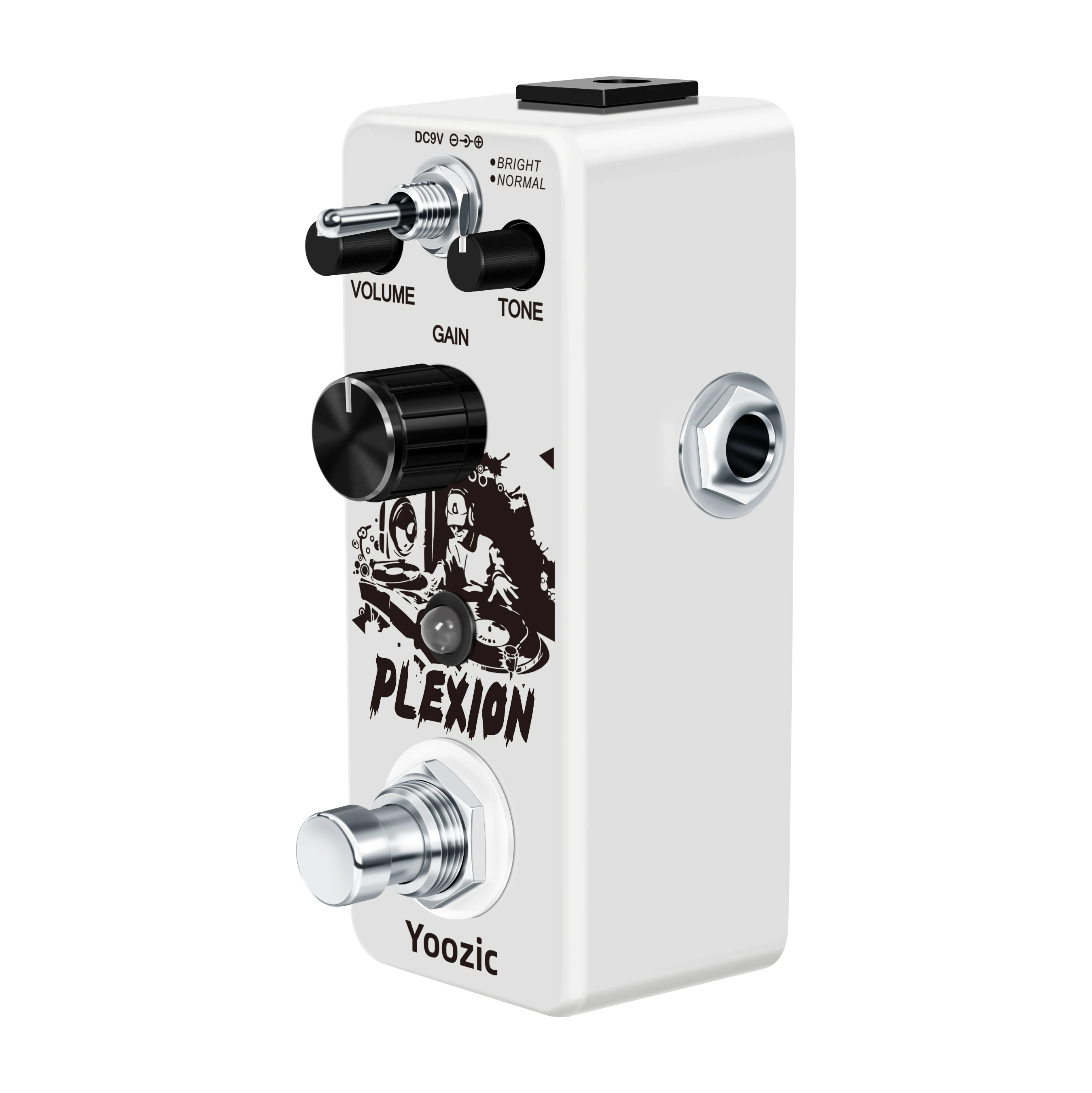 Yoozic LEF-324 Plexion Distortion Pedal for Guitar & Bass with Bright and Normal Mode True Bypass