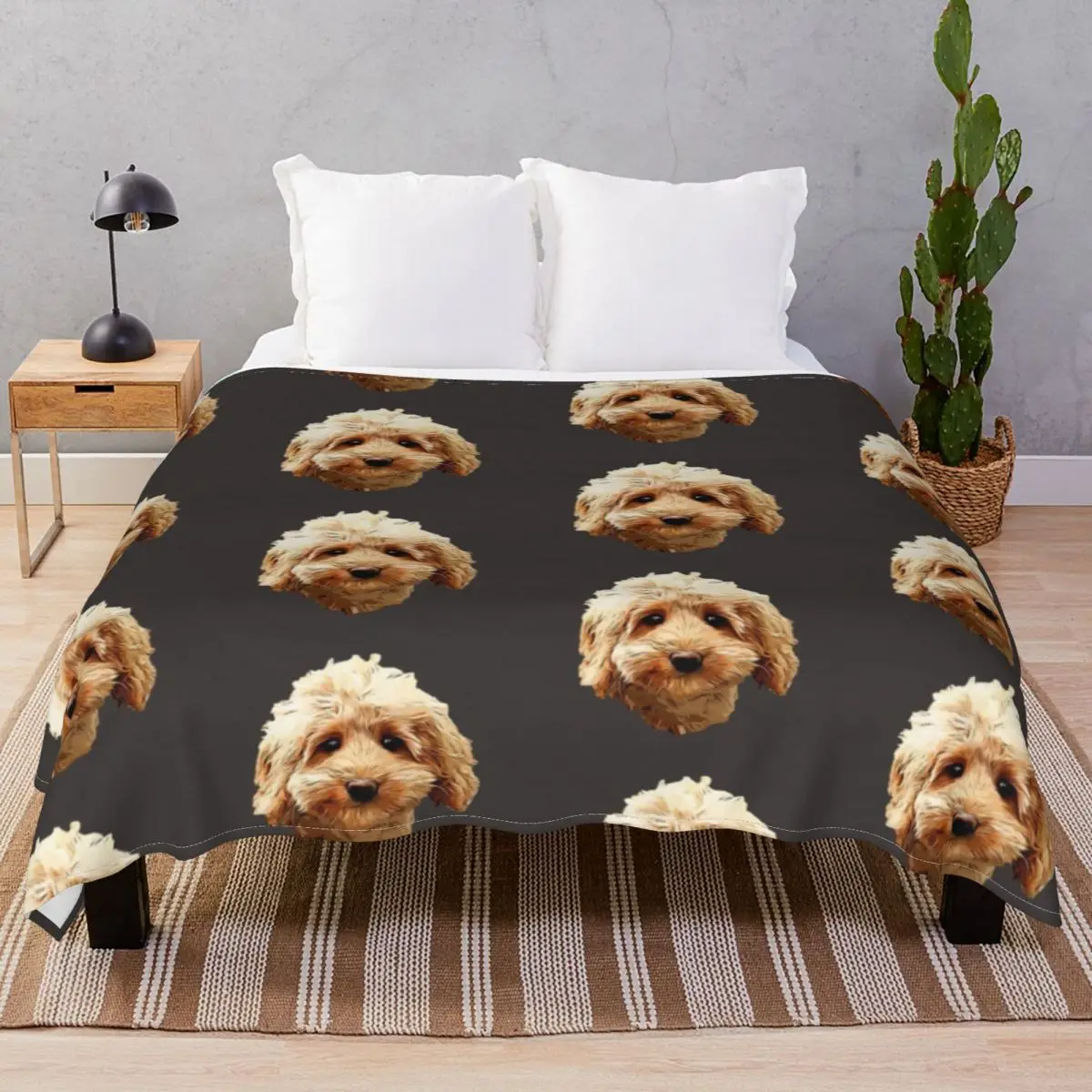 

Cavapoo Cockapoo Doodle Cuteness Blankets Fleece Autumn Lightweight Unisex Throw Blanket for Bedding Sofa Travel Office