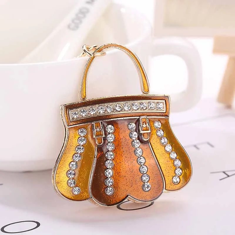 Лидер продаж корейский брелок стразы из сплава модель сумочки украшение для