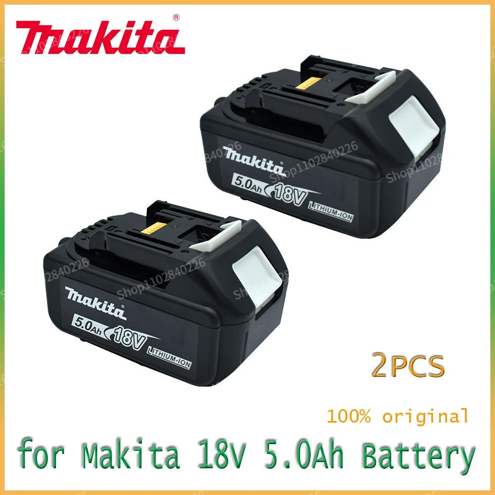 

Makita Original 18V 5000mAh Lithium ion Rechargeable Battery 18v drill Replacement Batteries BL1860 BL1830 BL1850 BL1860B 1~3PCS