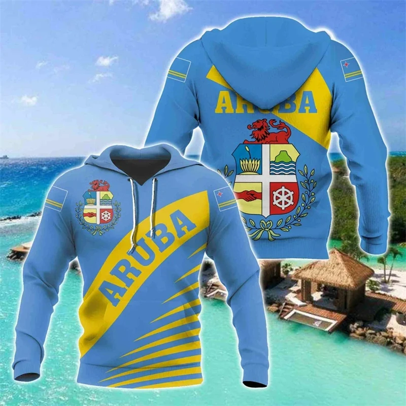 Aruba Flag National Emblem 3D Printed Hoodie For Men Clothes Fashion Sports New In Hoodies &amp Sweatshirts Casual Pullovers Hoody