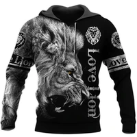 the lion king tiger lion spring autumn men and women hoodies oversized streetwear fashion long sleeve sweatshirt casual coat