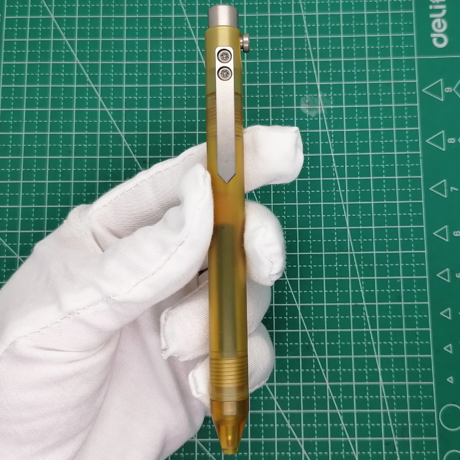 

Цельная ручка PEI Bolt Action, механическая шариковая ручка, ручки EDC с карманным зажимом TI
