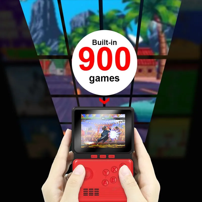 Игровая консоль 16 бит ретро мини портативная игровая встроенный 900 классических