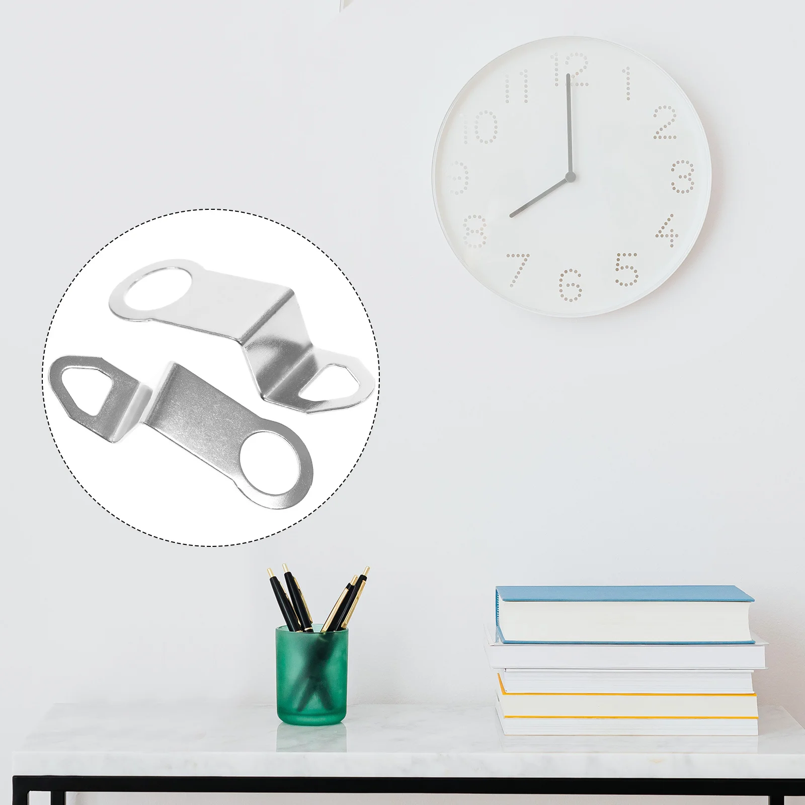 

10 Pcs Metal Clothes Hangers Clock Hook Only Repair Parts Replacement Component