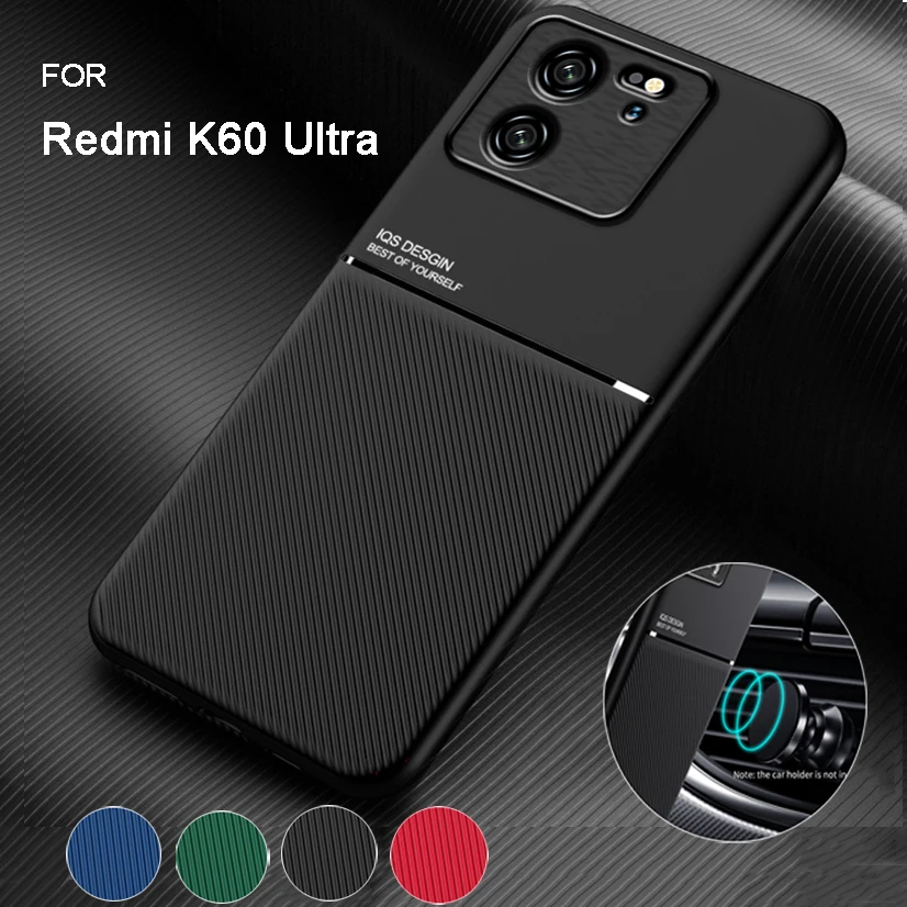 Фото Чехол для телефона Redmi K60 Ultra, ультратонкий кожаный чехол с магнитной текстурой Xiaomi K60 K60E/Redmi K40 K50 K50 Ultra K40 Pro Portada №1
