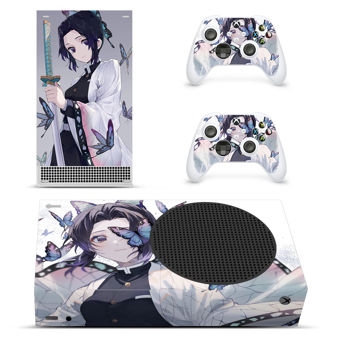 Стильная наклейка Butterfly Girl для консоли Xbox серии S наклейки и 2 контроллеров стиль 1