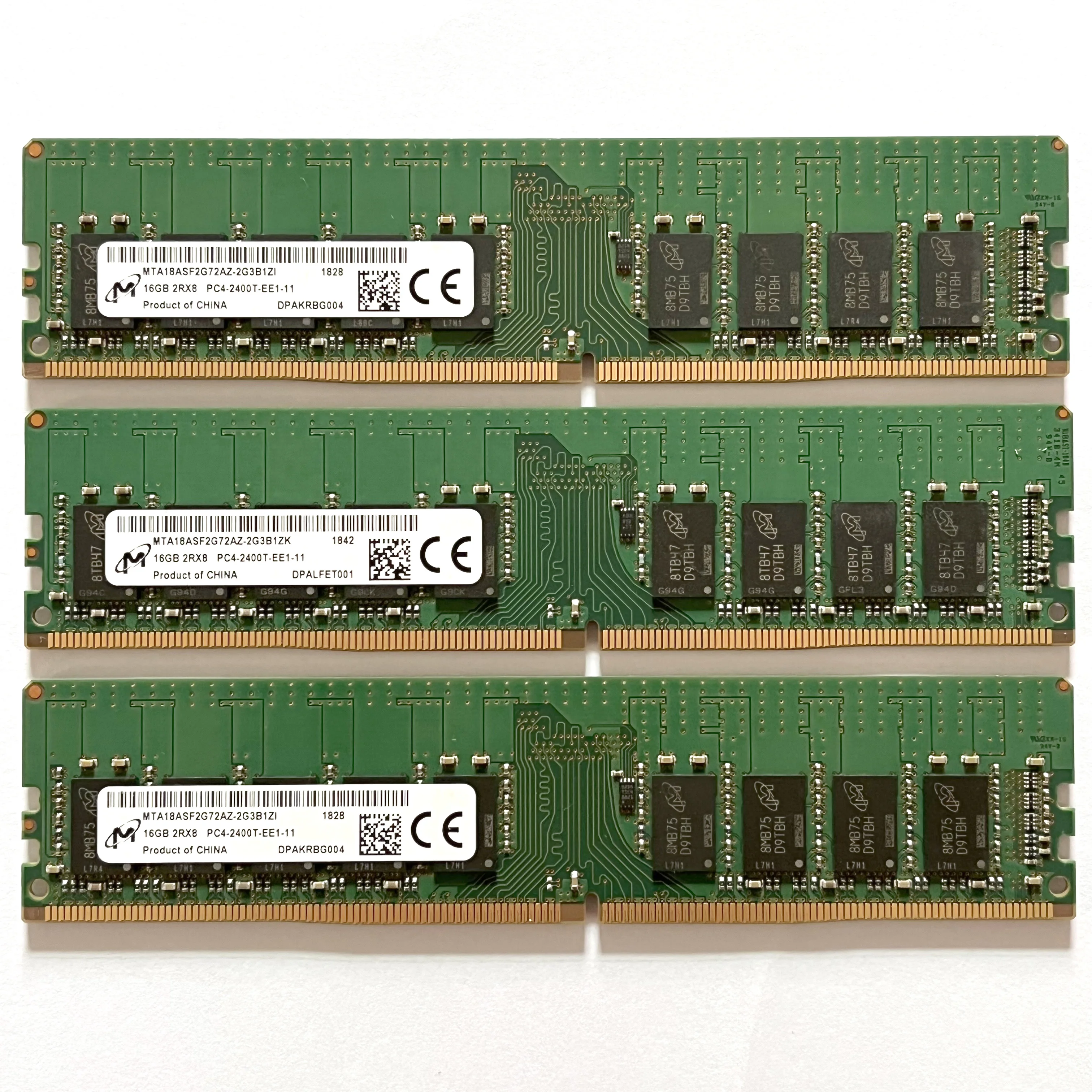

Micron DDR4 16GB 2400MHz ECC UDIMM RAM 16GB 2RX8 PC4-2400T-EE1-11 настольная память 288pin 1 шт.