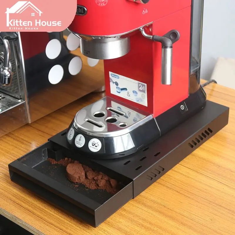 

Professional Stainless Steel Coffee Espresso Grounds Residue Knock Box Drawer Style For Barista Coffee Bar Grounds Container
