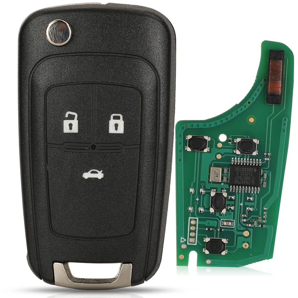 

Автомобильный Дистанционный Ключ Jingyuqin DIY Для OPEL/VAUXHALL Astra J Corsa E Insignia Zafira C 2009-2016 315/433 МГц PCF7...